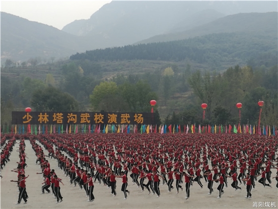 第十一届郑州国际少林武术节万人武术团体操表演